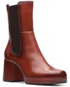 Clarks Pique Up Leather Boot In Brown