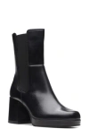 Clarks Pique Up Platform Chelsea Boot In Black