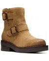 Clarks Rebelle Buckle Leather Boot In Brown