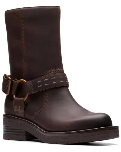 Clarks Rebelle Up Leather Moto Boot In Multi