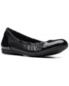 Clarks Rena Jazz Flat In Black