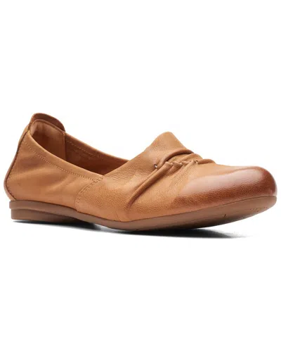 Clarks Rena Way Leather Loafer In Brown