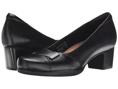 Clarks Rosalyn Belle High Women's Heels Black Leather: 5.5 B - Medium, Leather/synthetic