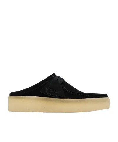 Clarks Round Head Muller Shoes In Black