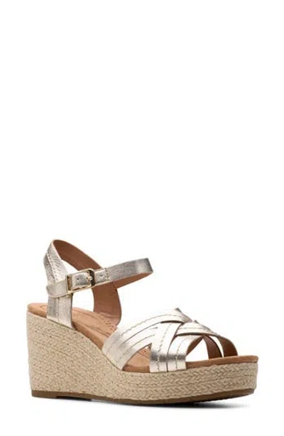 Clarks ® Sabina Platform Wedge Sandal In Multi
