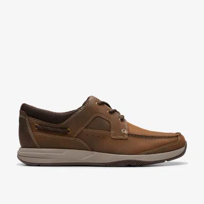 Clarks Wide Width Sailview Oxford In Brown