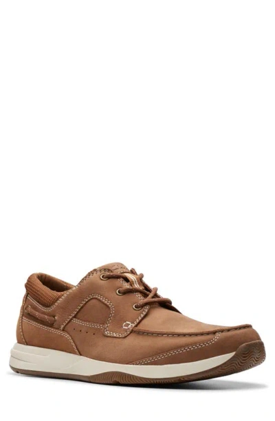 Clarks Sailview Lace Up Sneaker In Light Tan Nubuck