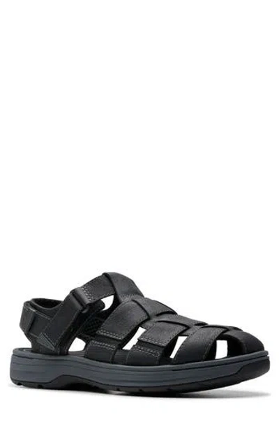 Clarks ® Saltway Cove Fisherman Sandal In Black