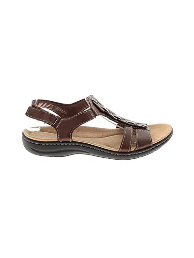 Pre-owned Clarks Sandals In Brown