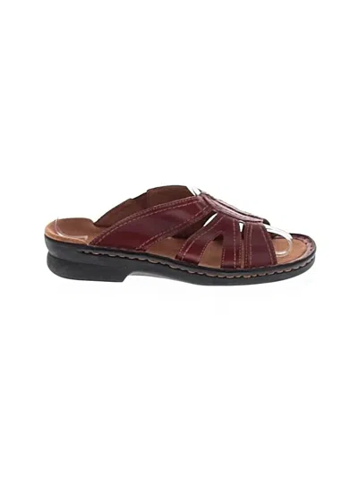 Pre-owned Clarks Sandals In Burgundy