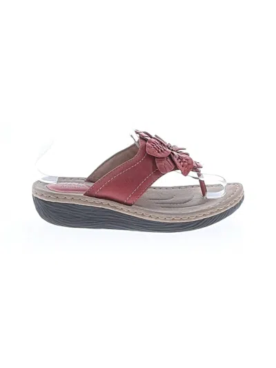 Pre-owned Clarks Sandals In Red