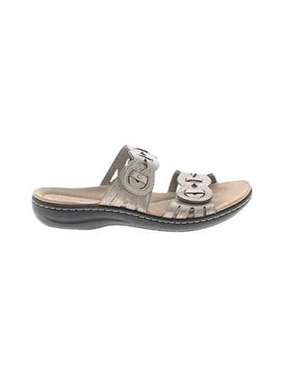 Pre-owned Clarks Sandals In Silver
