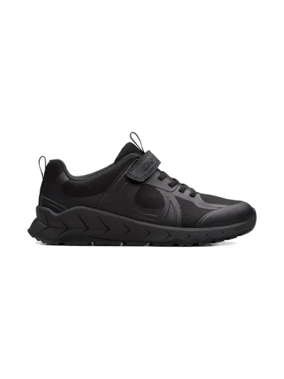 Clarks Kids' Selva Edge Strap-detail Sneakers In Black