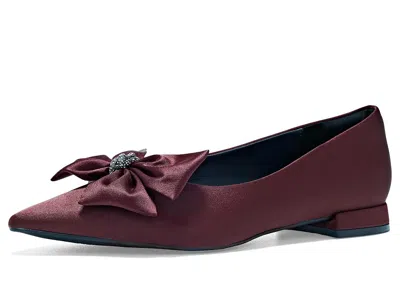 Clarks Sensa 15 Bella Women's Flat Shoes Burgundy Textile: 9.5 B - Medium In Purple