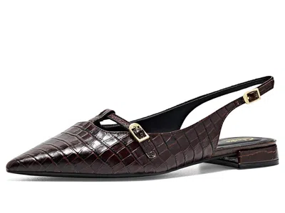 Clarks Sensa 15 Jane Women's Flat Shoes Dark Brown Croc Leather: 7.5 B - Medium