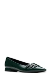Clarks ® Sensa Triple Strap Flat In Green