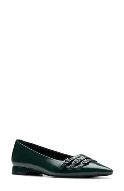 Clarks ® Sensa Triple Strap Flat In Green