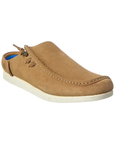 Clarks Shacrelite Sun Suede Mules In Brown