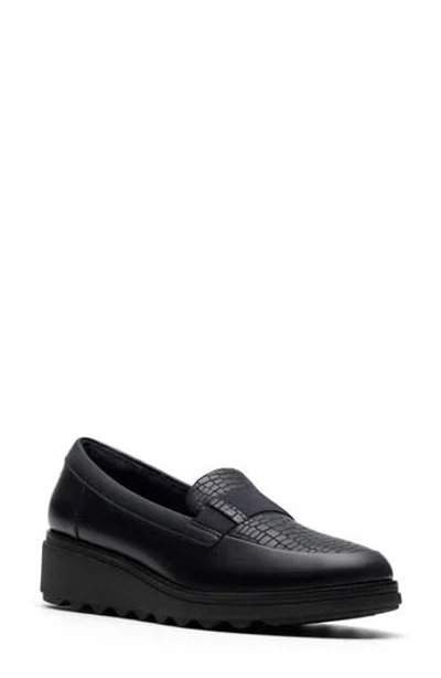 Clarks Sharon Pace Leather Loafer In Black