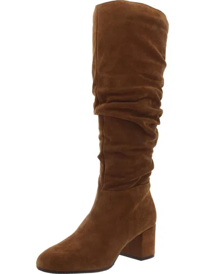 Clarks Sheer Slouch Womens Suede Block Heel Mid-calf Boots In Brown