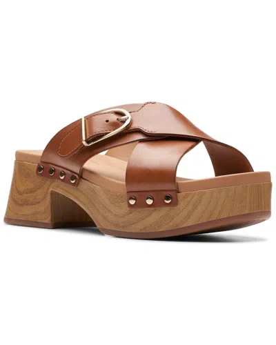 Clarks Sivanne Walk Leather Sandal In Brown