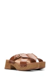 Clarks Sivanne Walk In Tan Leather