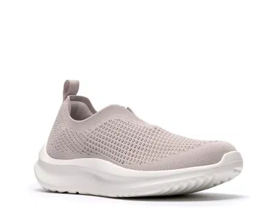 Clarks Solevana Knit Slipon Sneaker In Gray