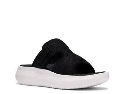 Clarks Solevana Mist Wedge Sandal In Black