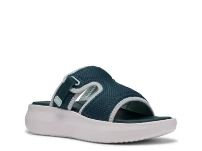 Clarks Solevana Mist Wedge Sandal In Blue