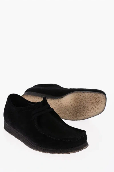 Clarks Solid Colour Suede Wallabee Shoes In Animal Print