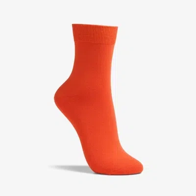 Clarks Solid Dress Crew Sock In Orange