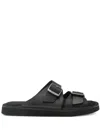 Clarks Solsbury Double-buckle Sandals In Blue
