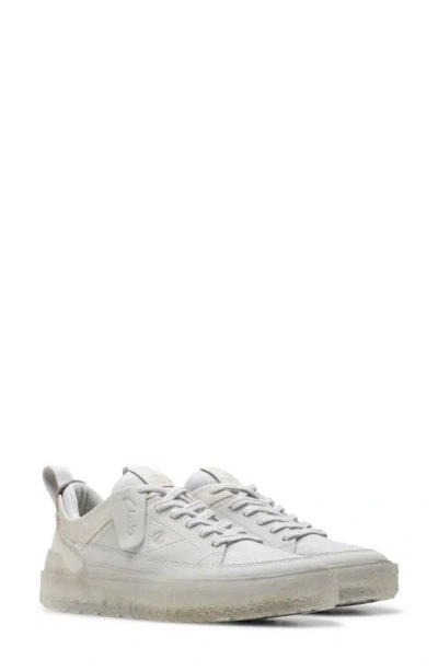 Clarks Somerset Lace Sneaker In Off White Nubuck