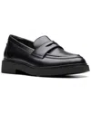 Clarks Splend Edge Leather Loafer In Black