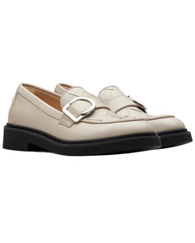 Clarks Splend Leather Penny Loafer In White