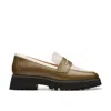 Clarks Stayso Edge In Brown Leather In Multi