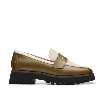 Clarks Stayso Edge In Brown Leather In Multi