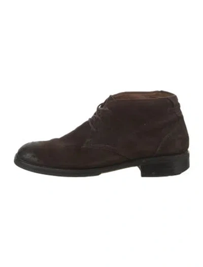 Pre-owned Clarks Suede Boots In Brown