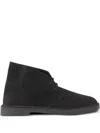 Clarks Suede Desert Boots In Black
