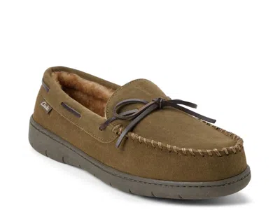 Clarks Suede Lace Slipper In Green
