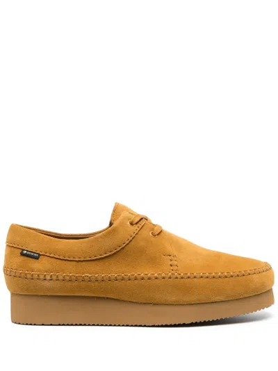 Clarks Yellow Weaver Suede Shoes