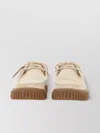 Clarks Suede Lace-up Shoes With 4 Cm Sole In Neutral