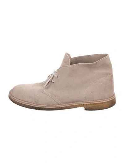 Pre-owned Clarks Suede Lace-up Boots In Multi