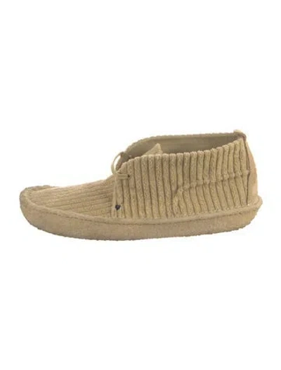 Pre-owned Clarks Suede Moccasins In Neutrals