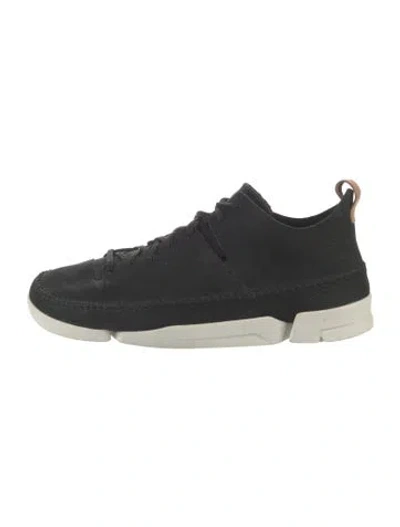 Pre-owned Clarks Suede Sneakers In Black