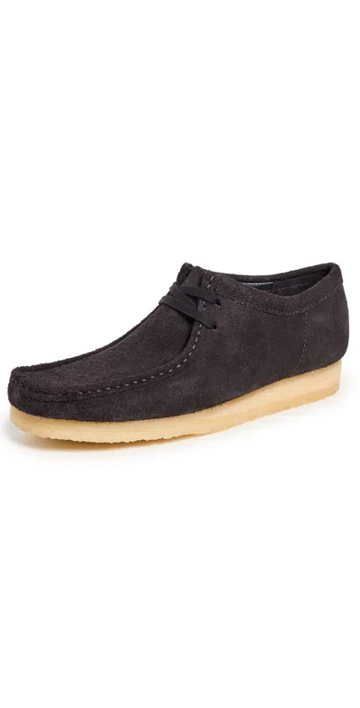 Clarks Suede Wallabee Boots Brown Slate Suede