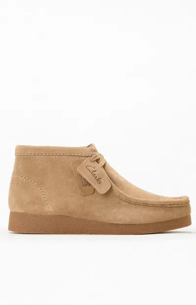 Clarks Suede Wallabee Evo Shoes In Brown
