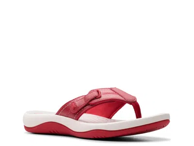 Clarks Sunmaze Loop Sandal In Red