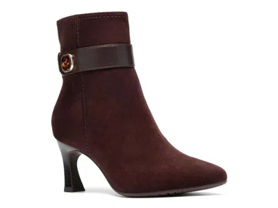 Clarks Tammitha Nora Bootie In Dark Brown Fabric
