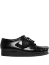 Clarks Tassel Leather Lace-up Shoes In Black